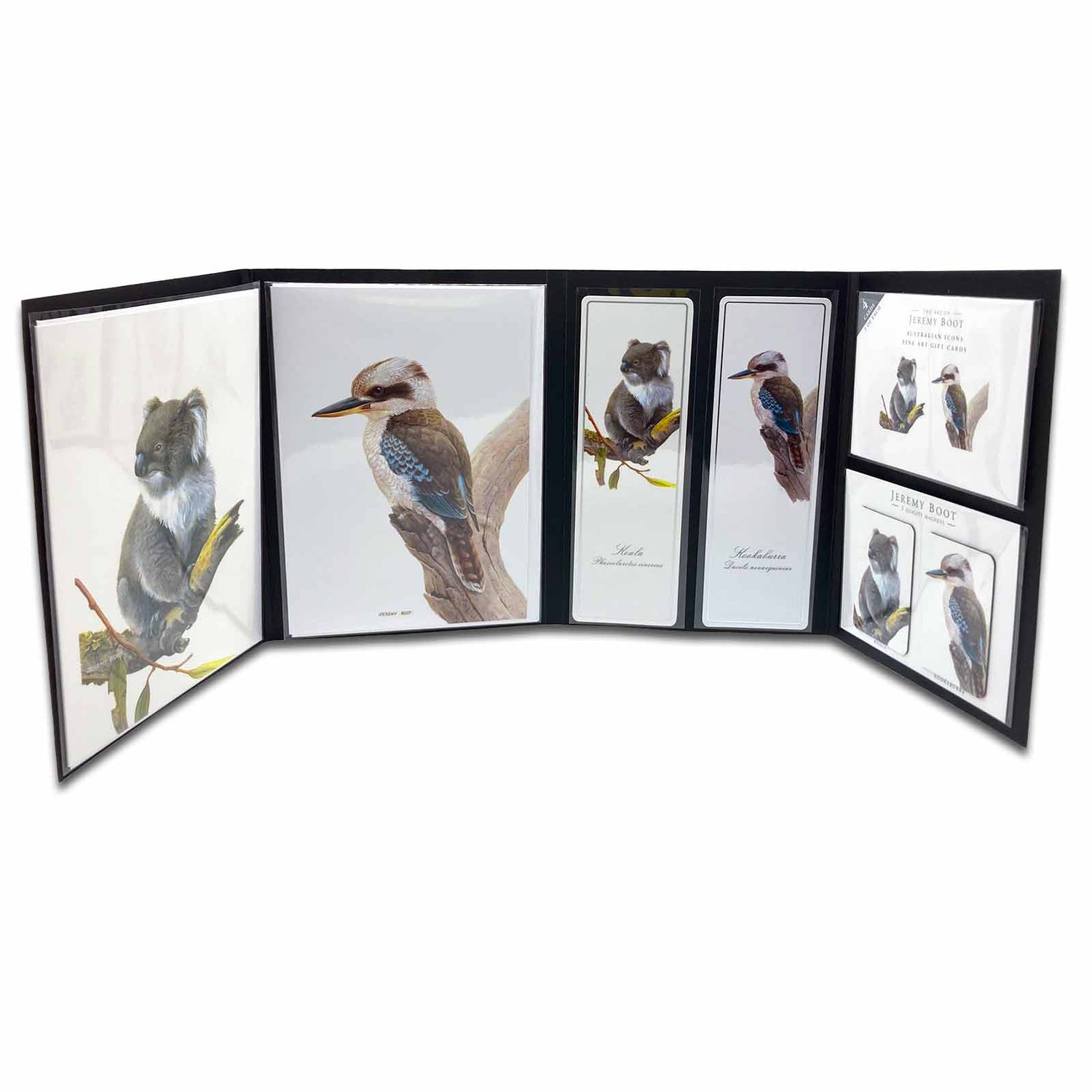 Jeremy Boot Australian Icons Gift Folder - Blank Cards, Gift Cards, Bookmarks, Magnets - Koala, Kookaburra