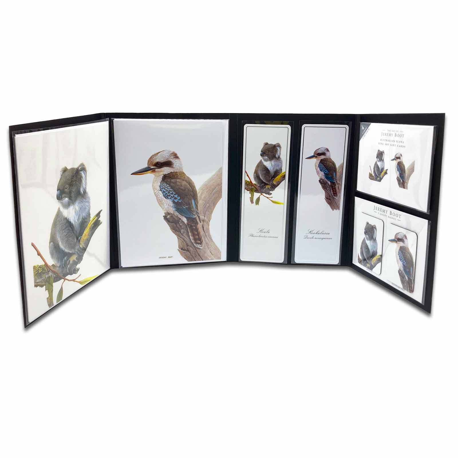 Jeremy Boot Australian Icons Gift Folder - Blank Cards, Gift Cards, Bookmarks, Magnets - Koala, Kookaburra
