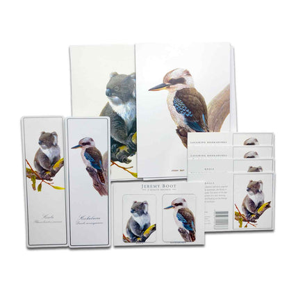 Jeremy Boot Australian Icons Gift Folder - Blank Cards, Gift Cards, Bookmarks, Magnets - Koala, Kookaburra