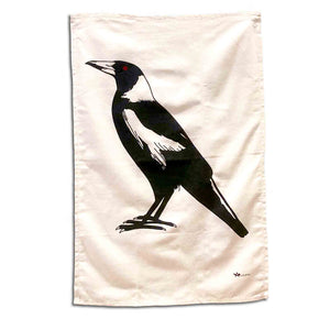 AUSTRALIAN MAGPIE 100% Cotton Tea Towel