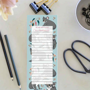 Bear With Me - Koalas Magnetic Note Pad Jotter