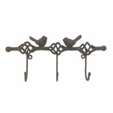 Decorative wall hook with bird design on a white background