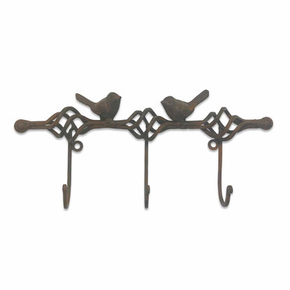 Decorative wall hook with bird design on a white background