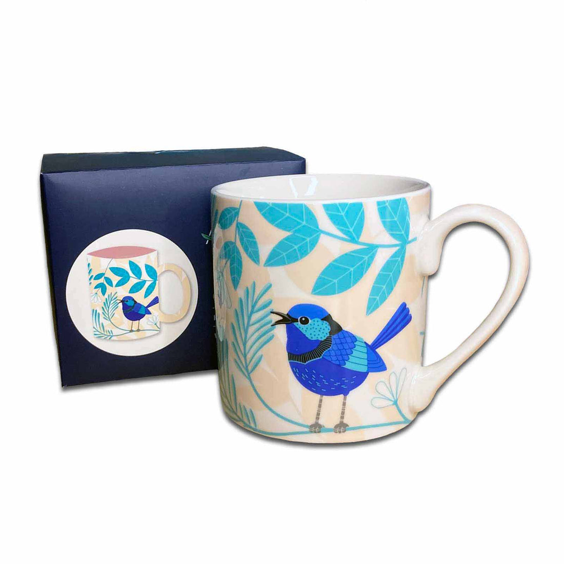 Blue Wren Gift Boxed Australian Birds Ceramic Coffee Mug
