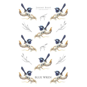 Jeremy Boot - Blue Wren - Birds of Australia 100% Cotton Tea Towel