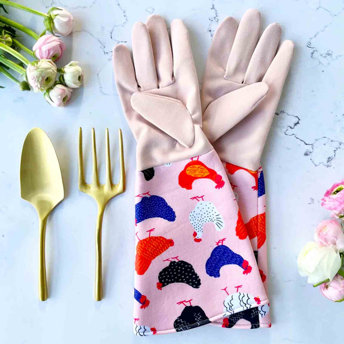 Bright Hens Gardening Gloves