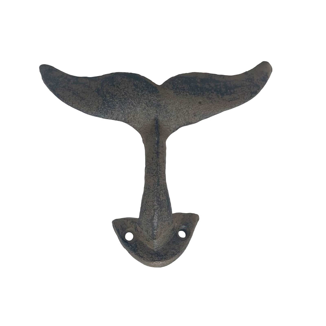 Brown Cast Iron Metal Whale Tail Wall Hook