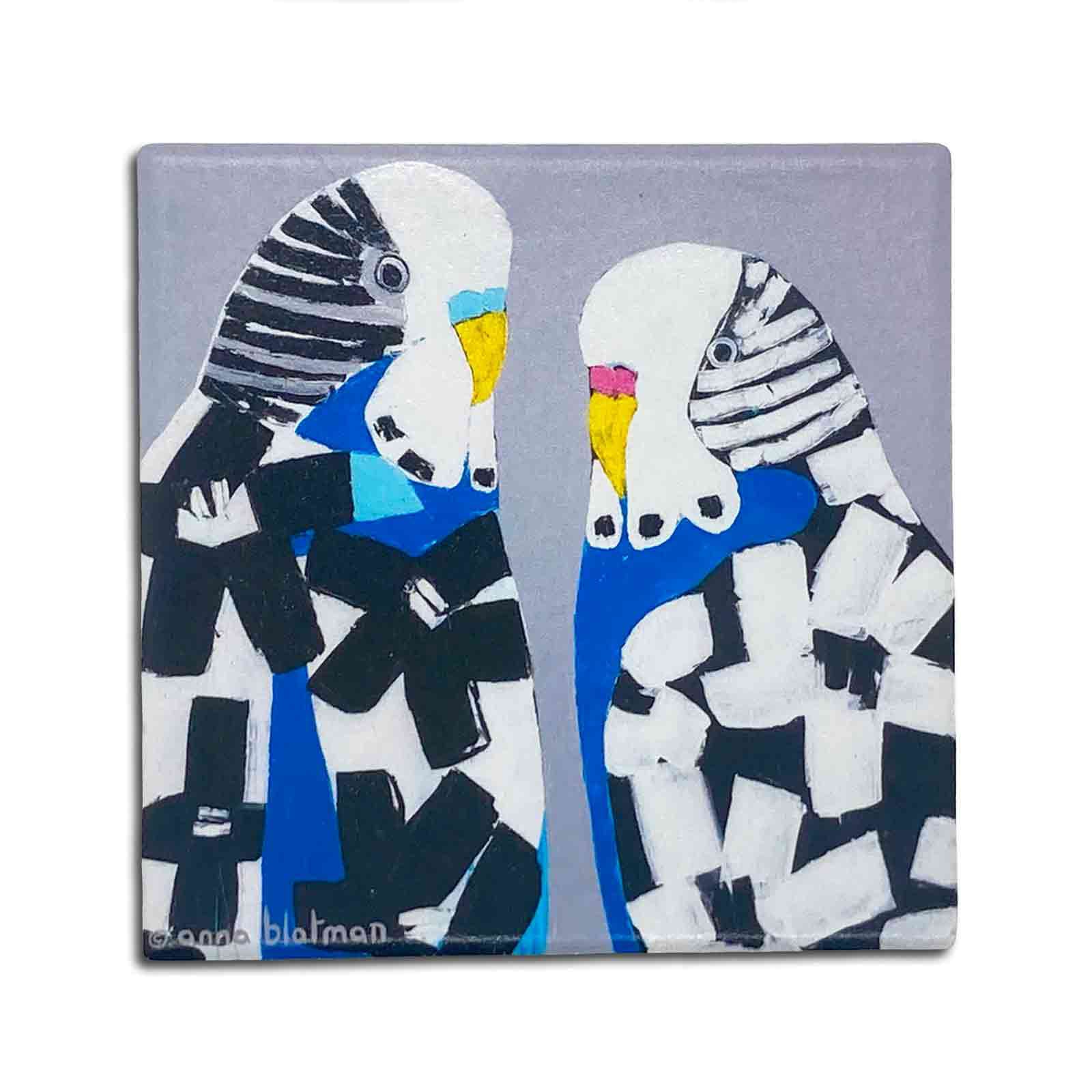 Anna Blatman Mr &amp; Mrs Jones single stone coaster