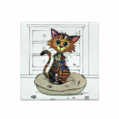 Bug Art Kooks Kimba Kitten Ceramic Coaster