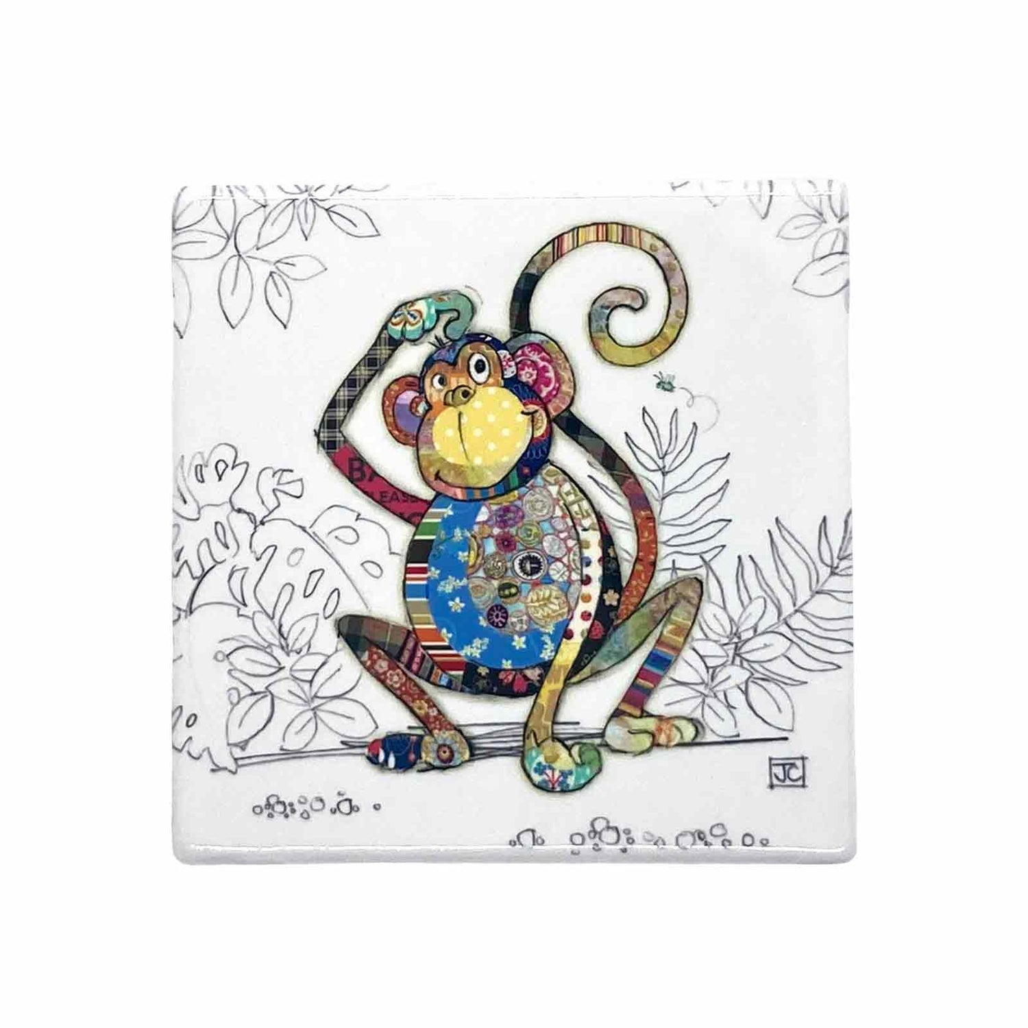 Bug Art Kooks Monty Monkey Ceramic Coaster