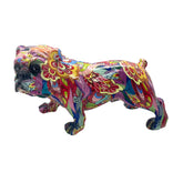 Resin Bulldog Groovy Art Sculpture Ornament