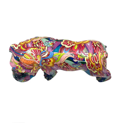 Resin Bulldog Groovy Art Sculpture Ornament