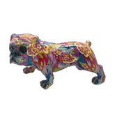 Resin Bulldog Groovy Art Sculpture Ornament