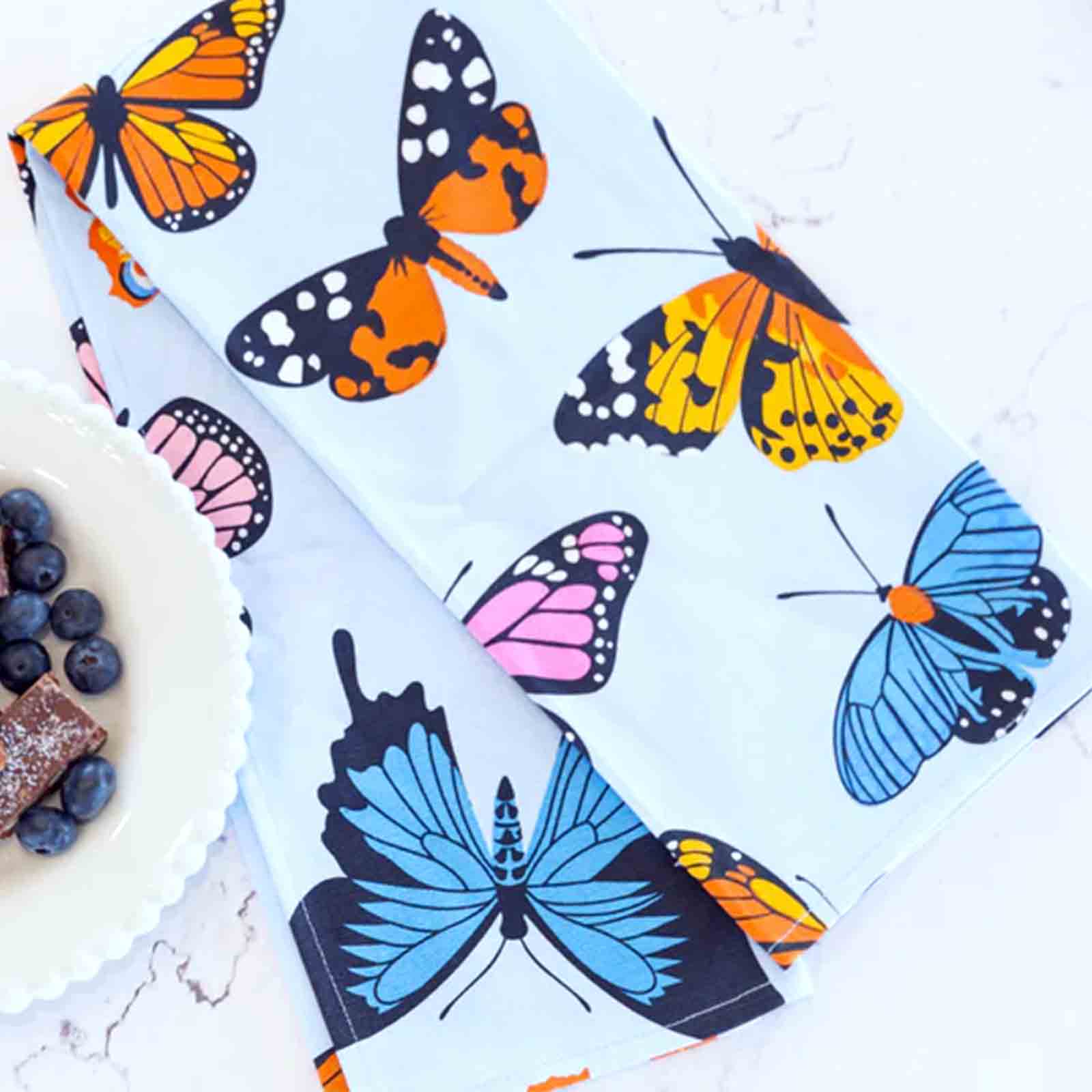 Butterflies 100% Cotton Tea Towel