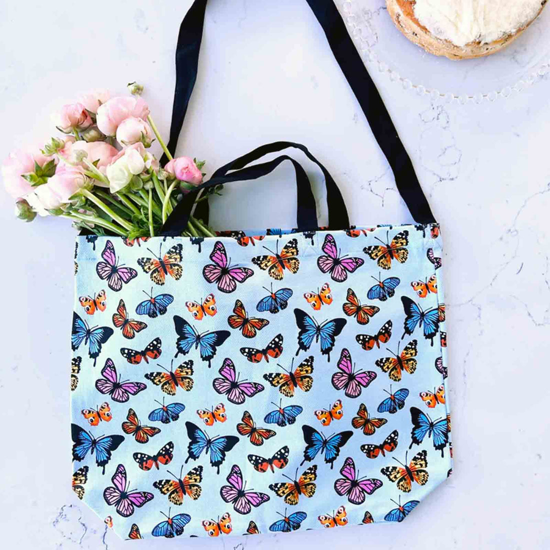 Butterflies 100% Cotton Tote Bag