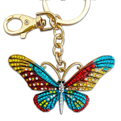 Butterfly - Australian Animal &quot;Aussie Bling&quot; Metal Keyring