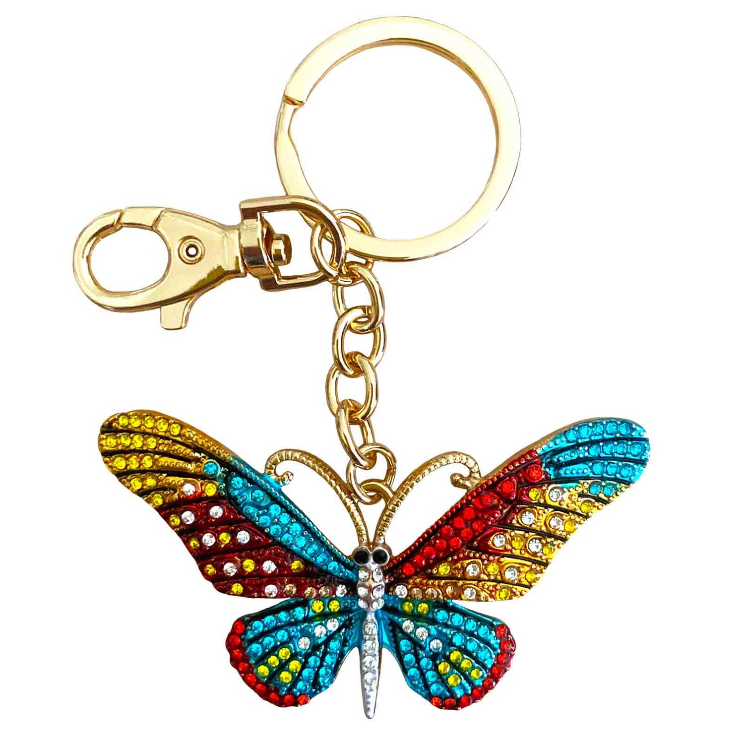 Butterfly - Australian Animal &quot;Aussie Bling&quot; Metal Keyring