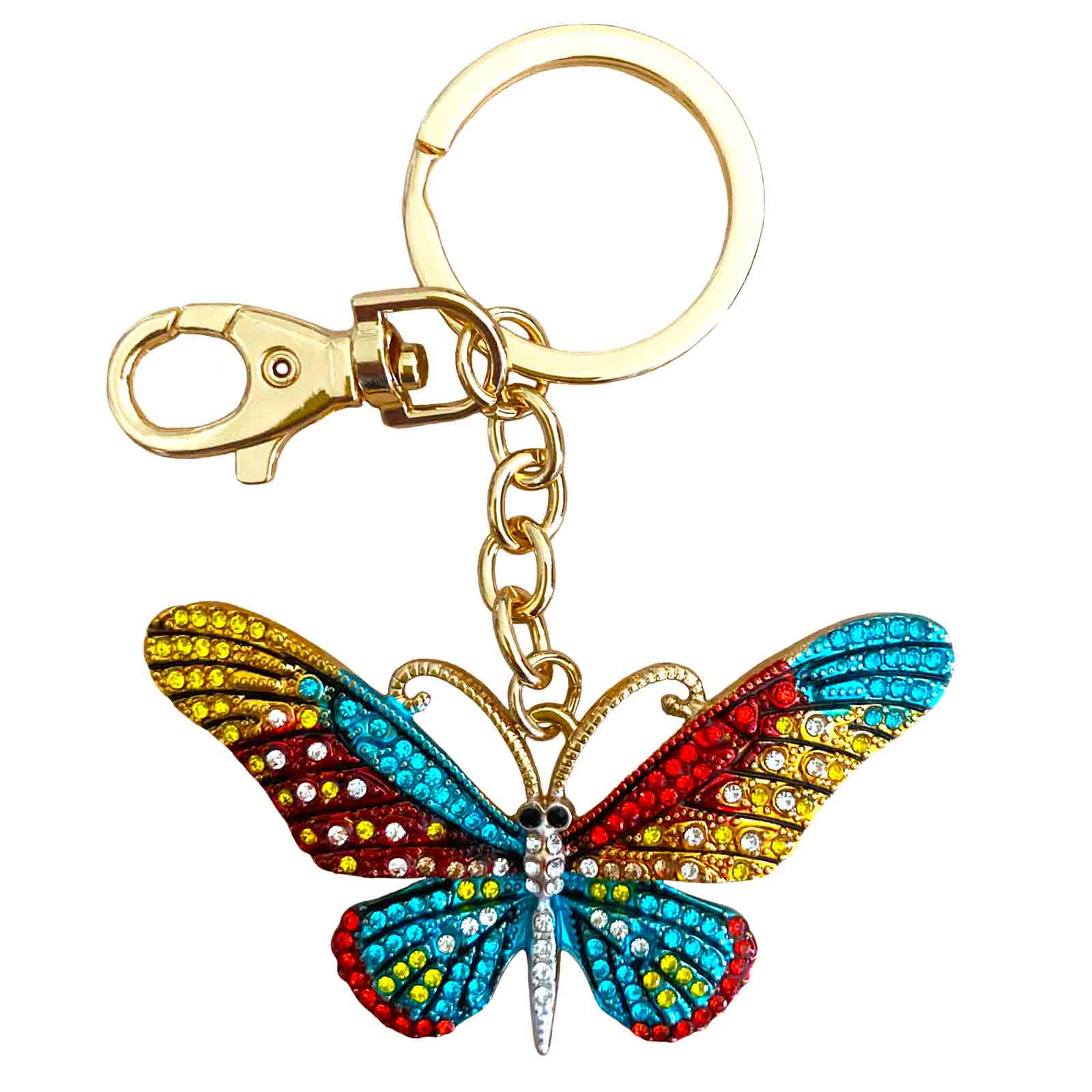 Butterfly - Australian Animal &quot;Aussie Bling&quot; Metal Keyring