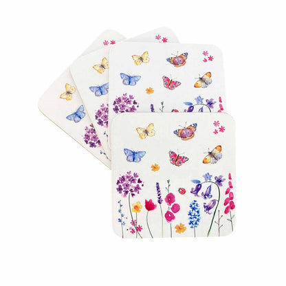 Butterfly Garden Coasters Set of 4