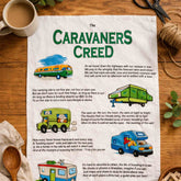 Tea towel with &