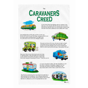 Caravaner's Creed 100% Cotton Tea Towel