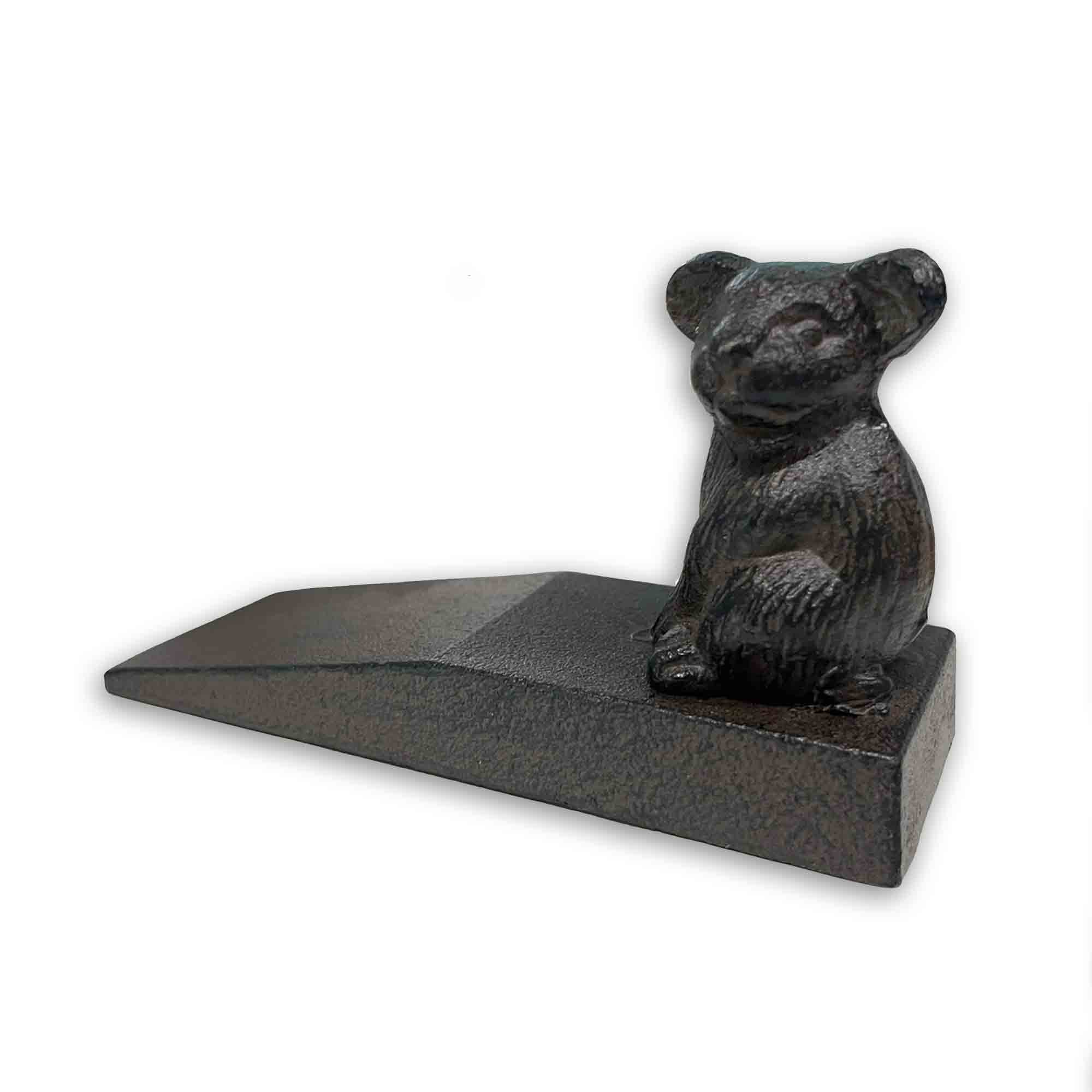 Australian Koala Metal Cast Iron Door Stop Wedge