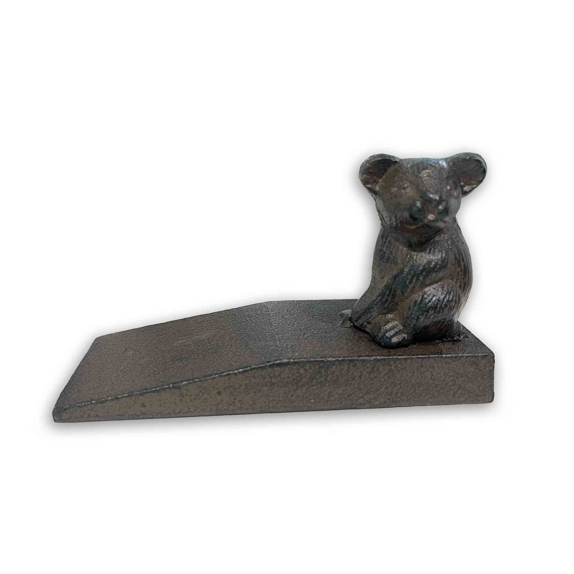 Australian Koala Metal Cast Iron Door Stop Wedge