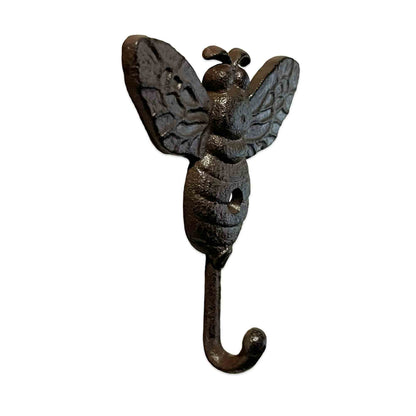 Decorative wall hook shaped like a bee on a white background