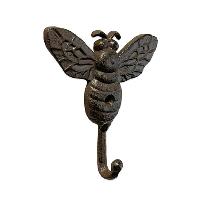 Decorative cast iron bee hook for home décor