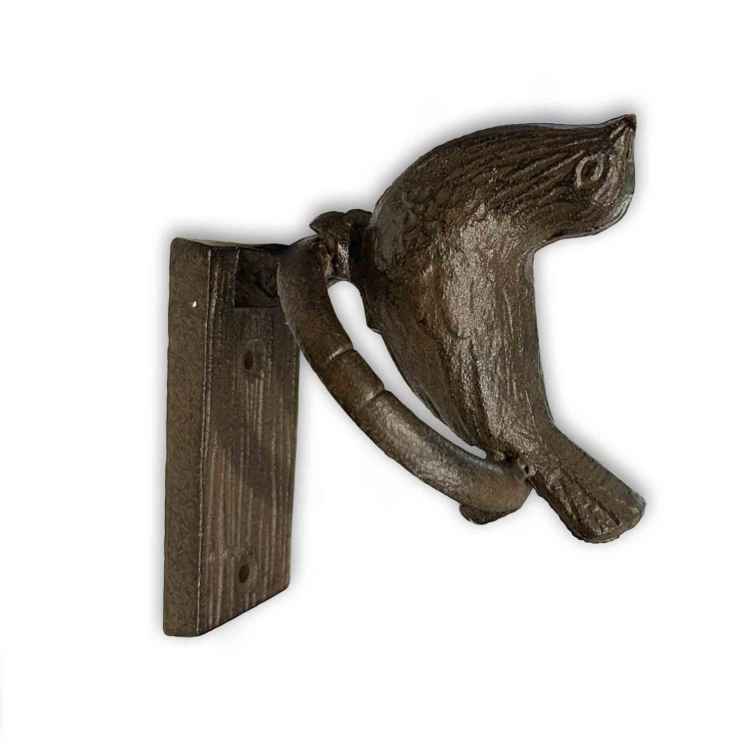 Decorative cast iron metal bird door knocker