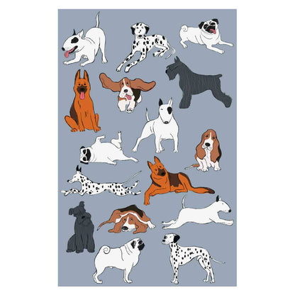 Dog Breeds 100% Cotton Tea Towel