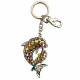 Dolphin (back) - Australian Animal "Aussie Bling" Metal Keyring