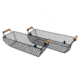 Wire Mesh Wall Hung Organiser with Removable Baskets