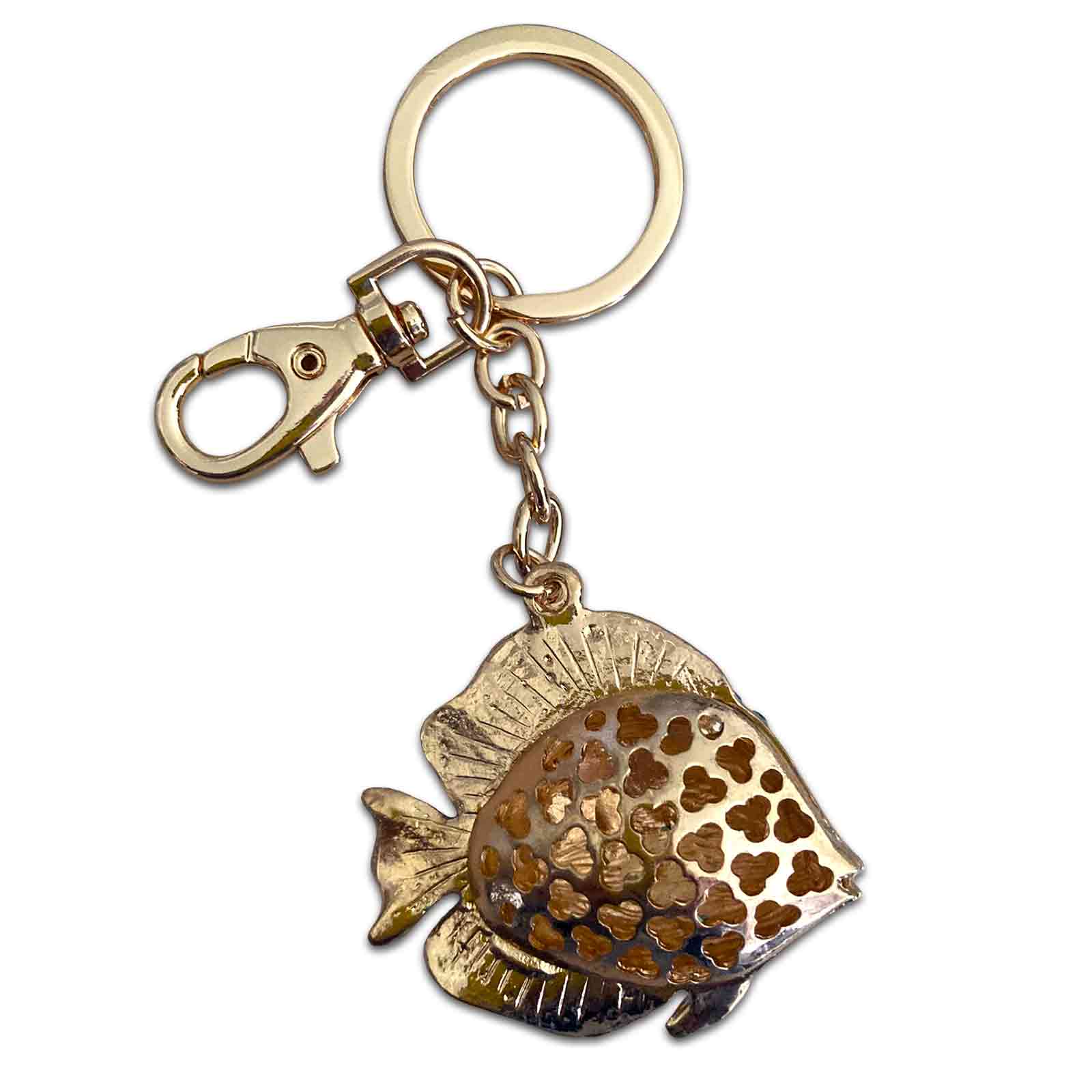 Tropical Fish (back) - Australian Animal &quot;Aussie Bling&quot; Metal Keyring