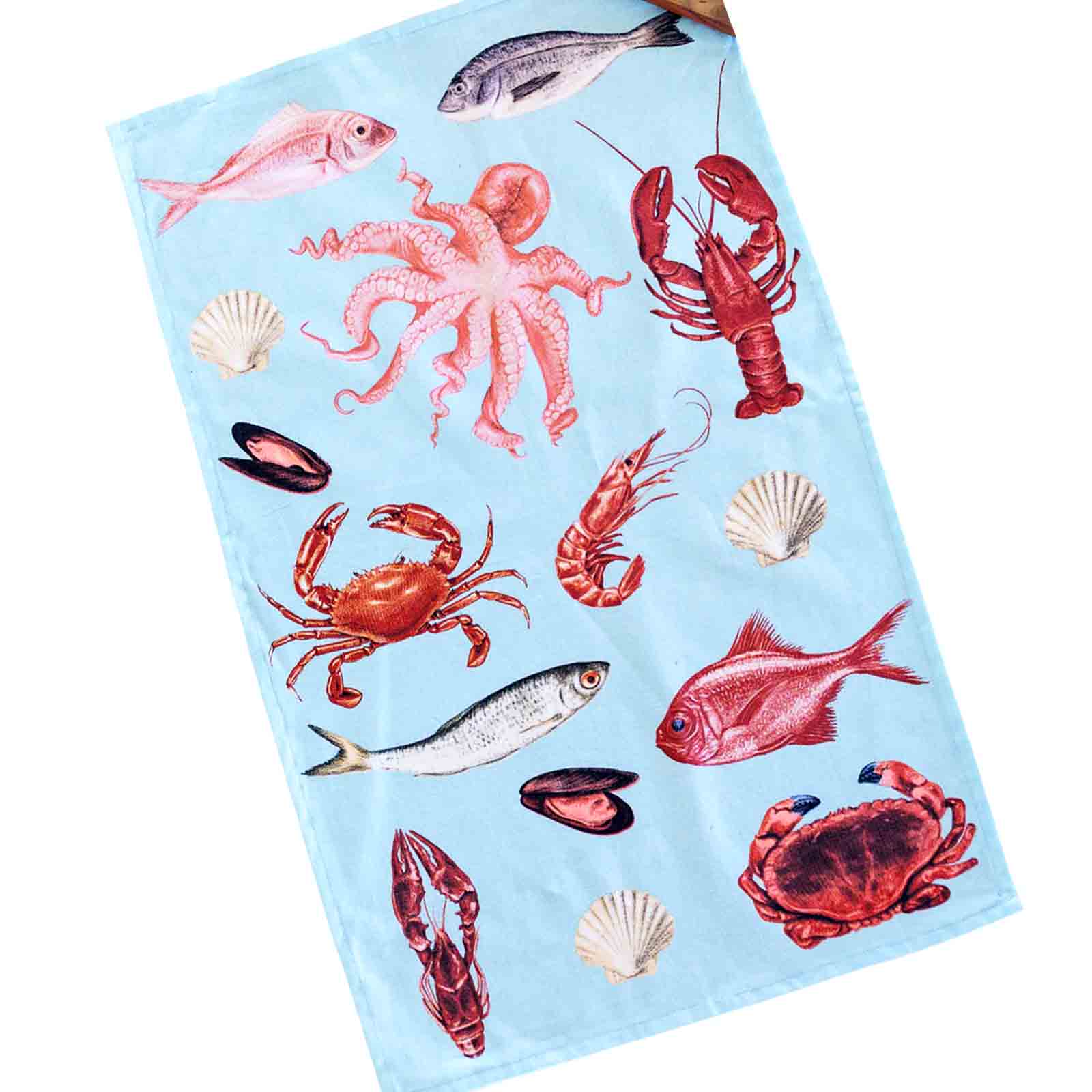 Fishermans Basket 100% Cotton Tea Towel