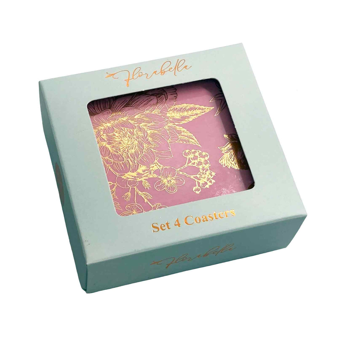 Pink Florabella Ceramic Coasters - Set of 4