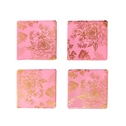 Pink Florabella Ceramic Coasters - Set of 4