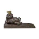 frog prince cast iron door stop wedge