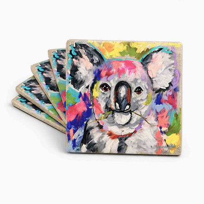 Amanda Brooks - Good Morning Koala stone coaster