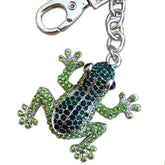 Green Tree Frog - Australian Animal "Aussie Bling" Metal Keyring
