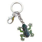 Green Tree Frog - Australian Animal "Aussie Bling" Metal Keyring