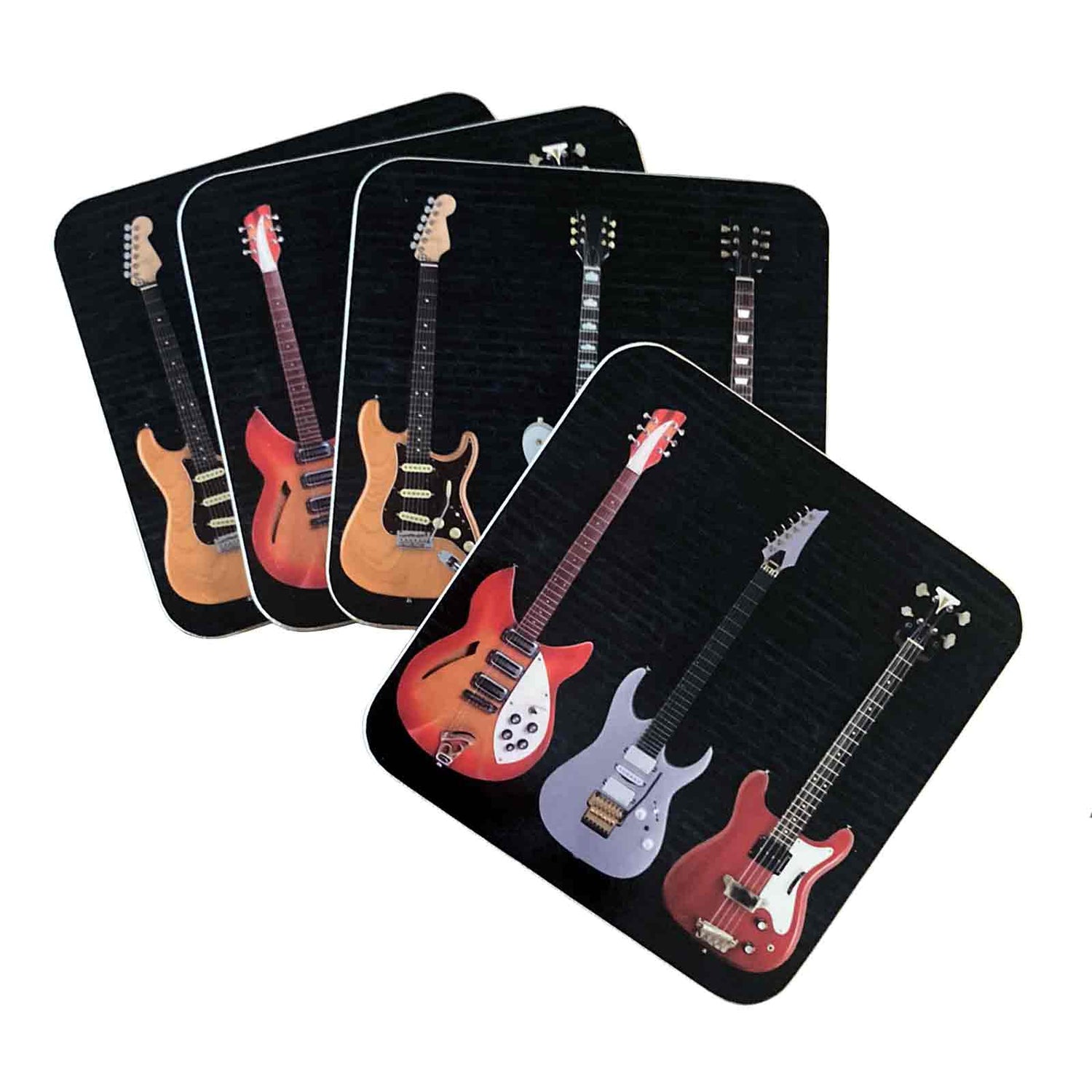 Guitars Set of 4 cork coasters