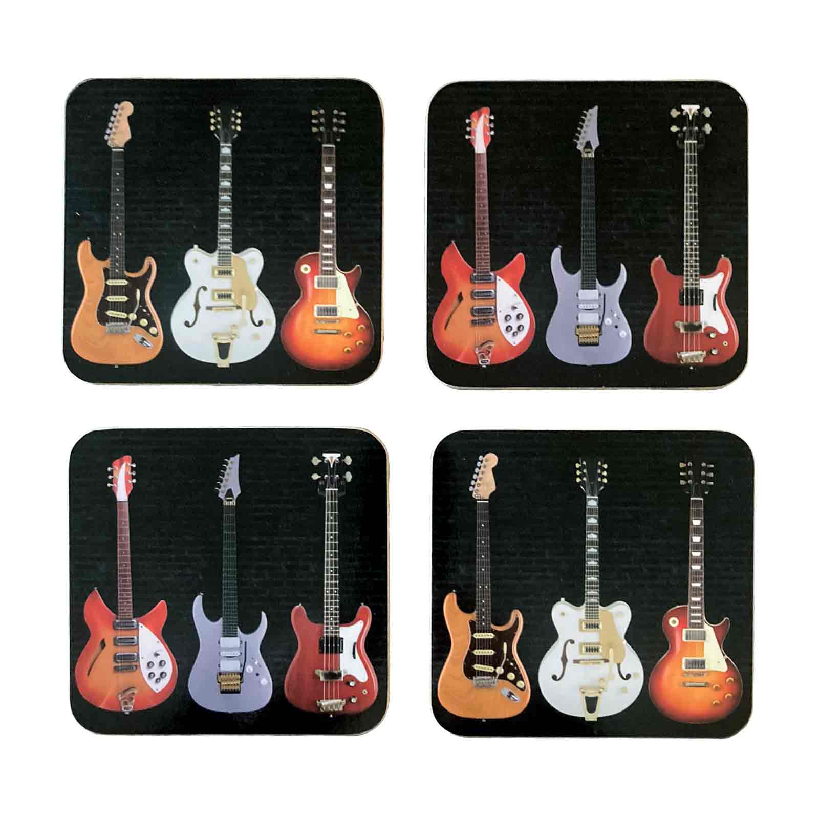 Guitars Set of 4 cork coasters