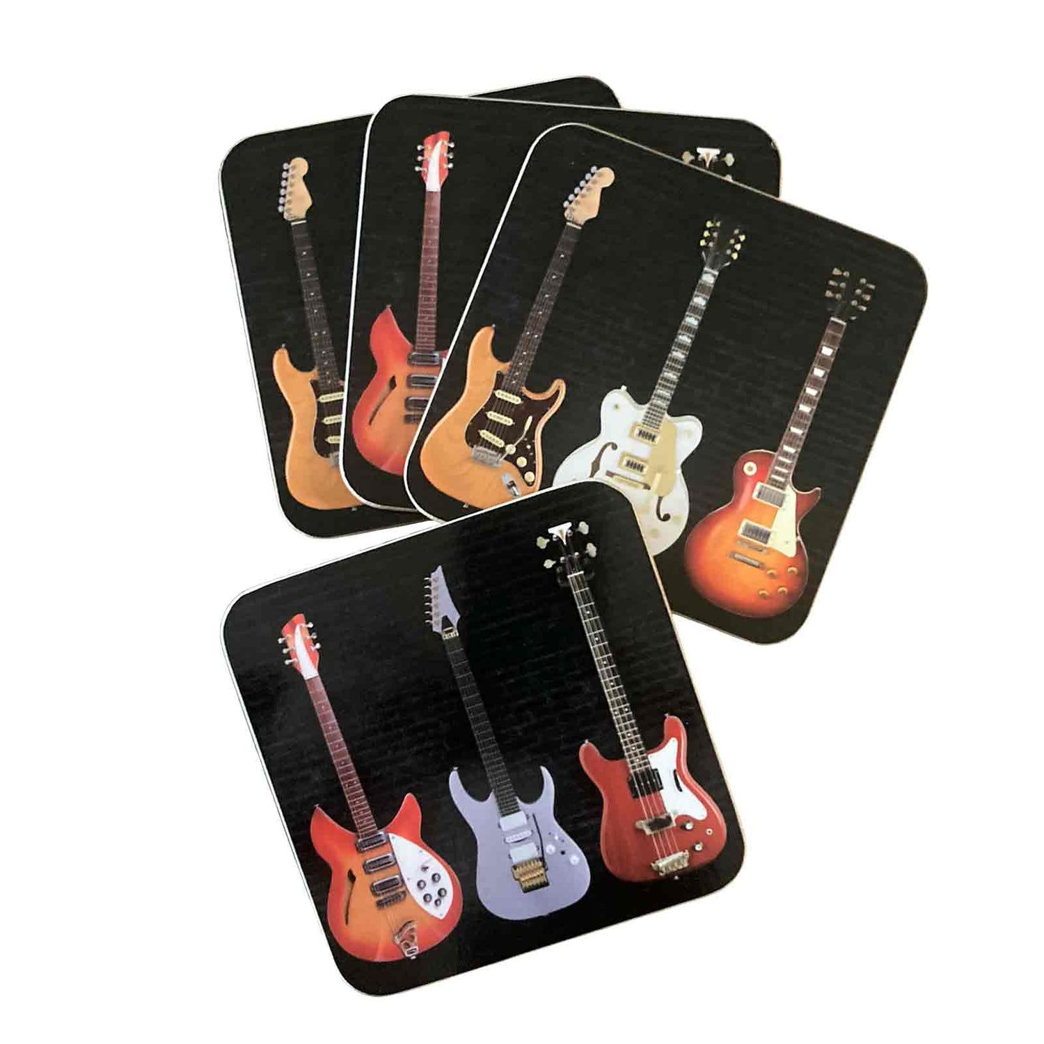 Guitars Set of 4 cork coasters