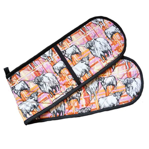 HIGHLAND COW Double Oven Glove