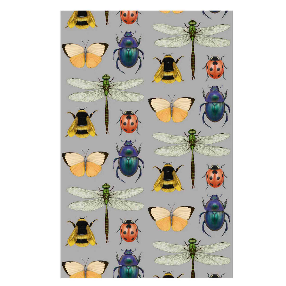 Insects cotton tea towel 