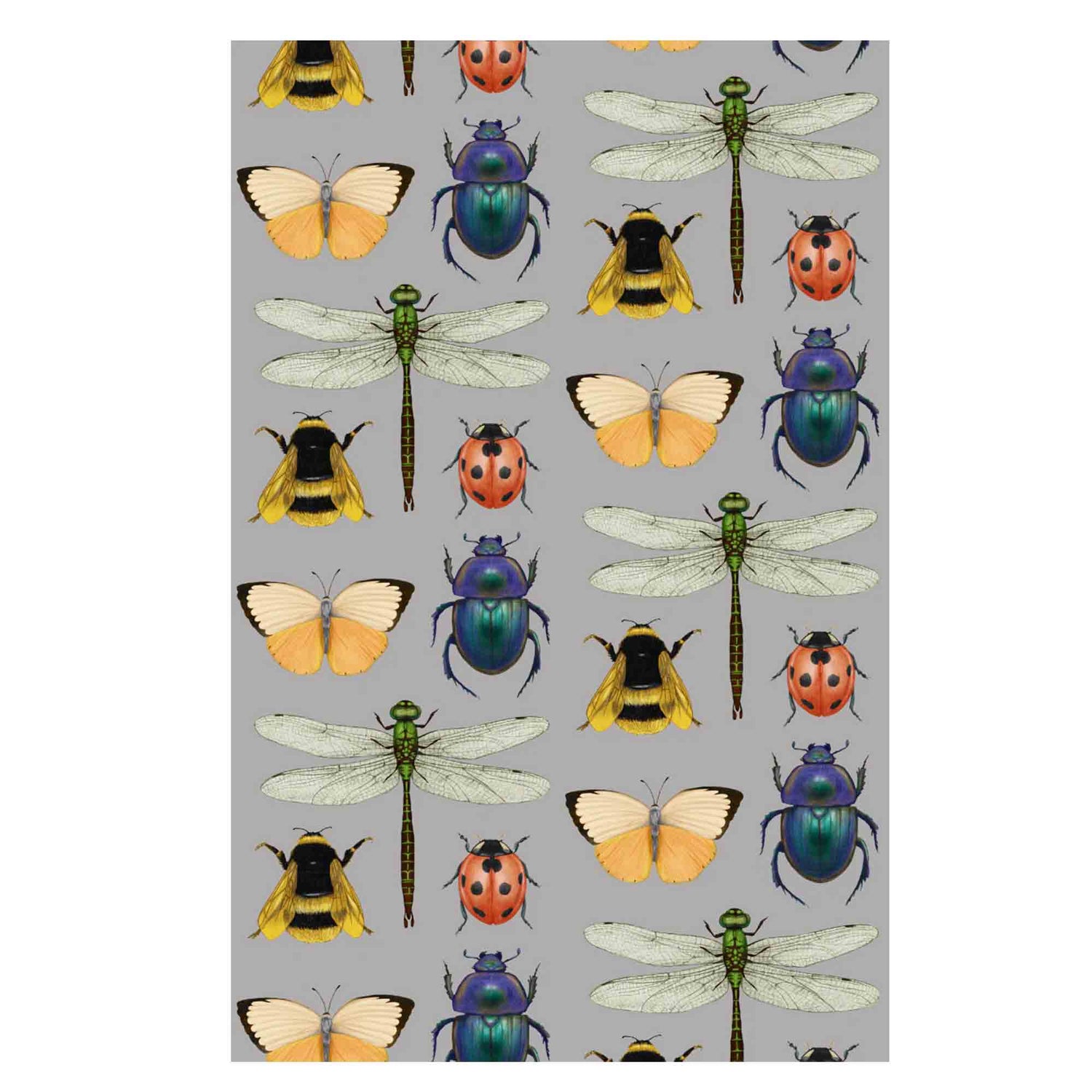 Insects cotton tea towel 