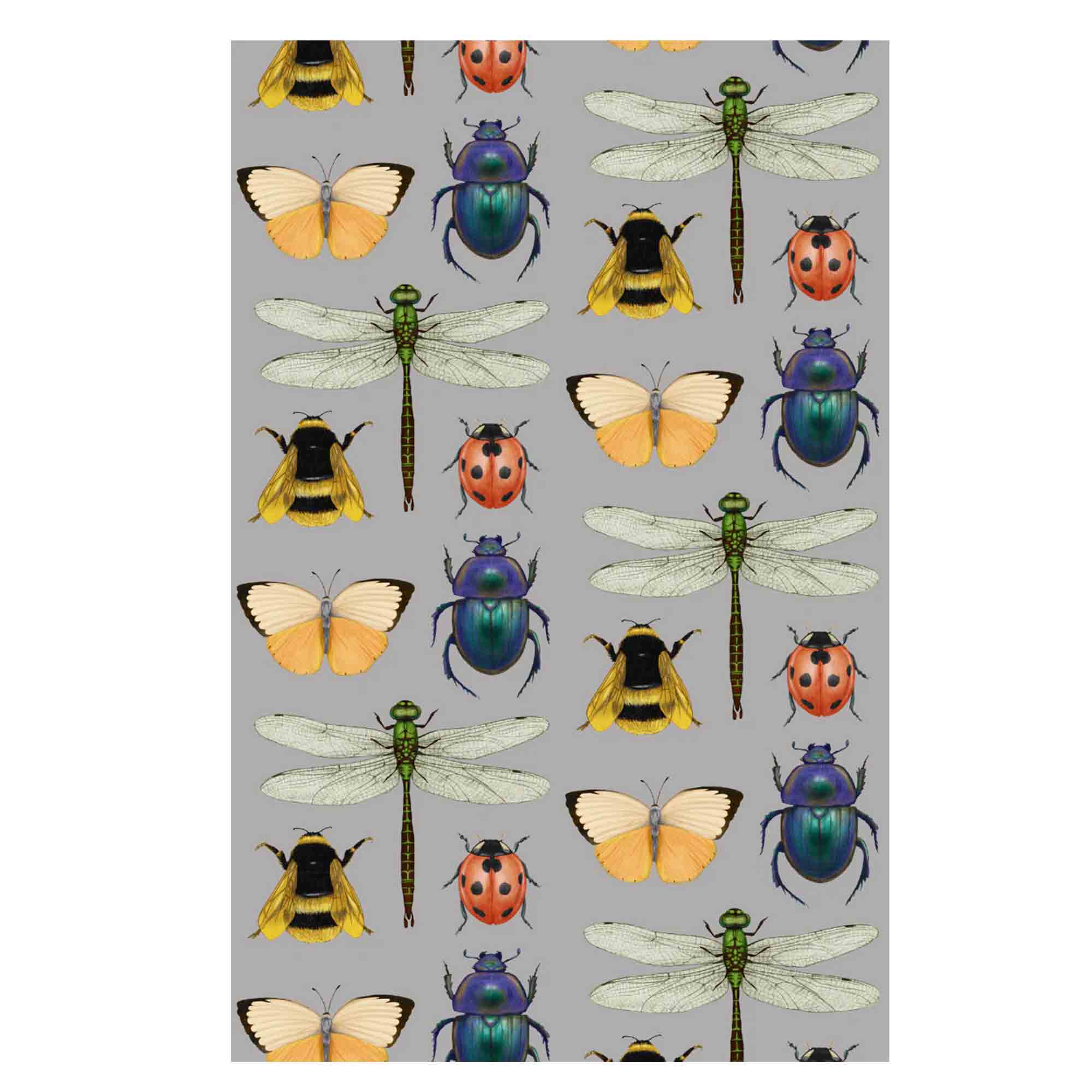 Insects cotton tea towel 