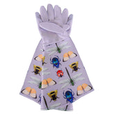 Gloves with insect design on a white background