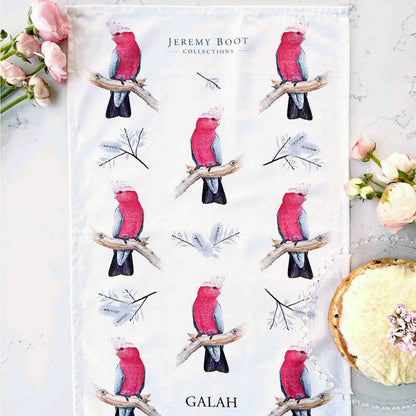 Jeremy Boot Galah Birds of Australia 100% Cotton Tea Towel